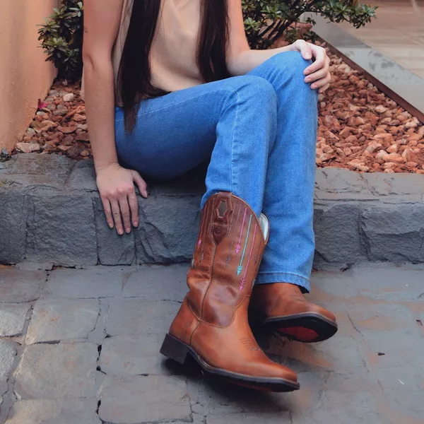 bota country feminina bico fino