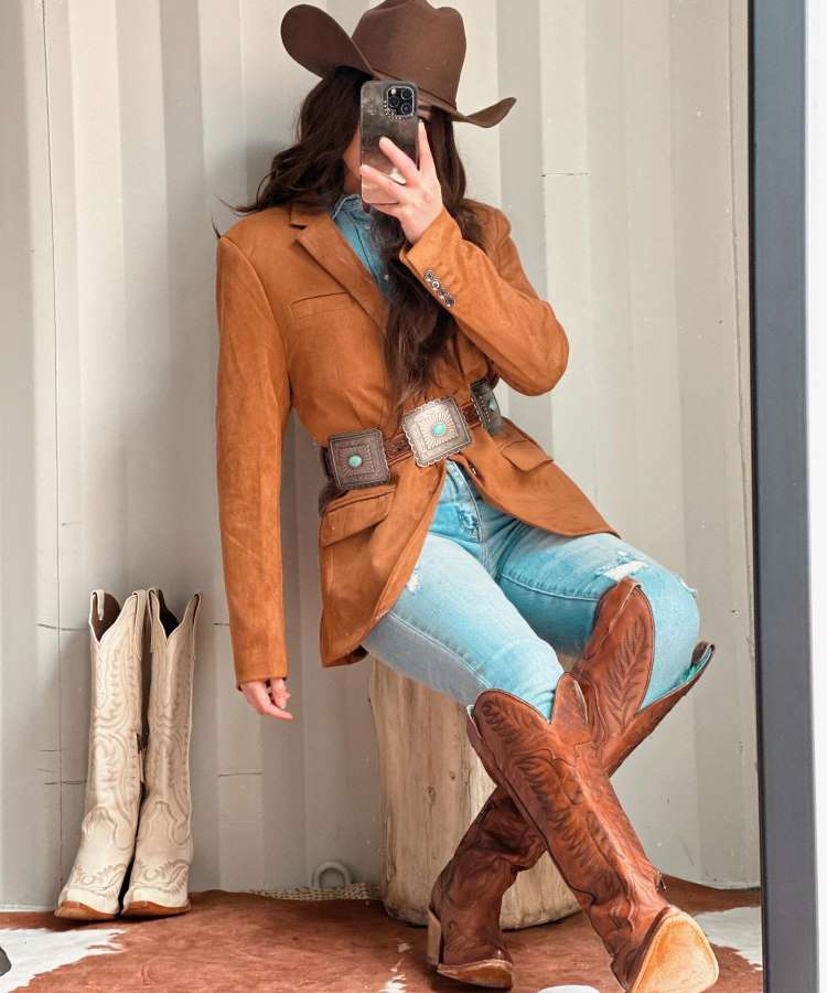 bota country feminina cano alto