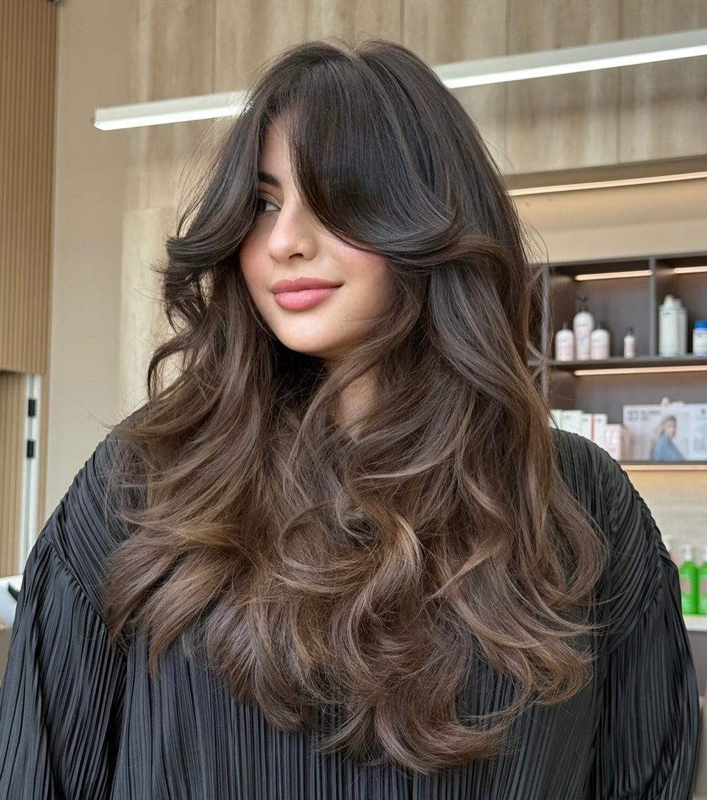 butterfly cut para cabelo liso