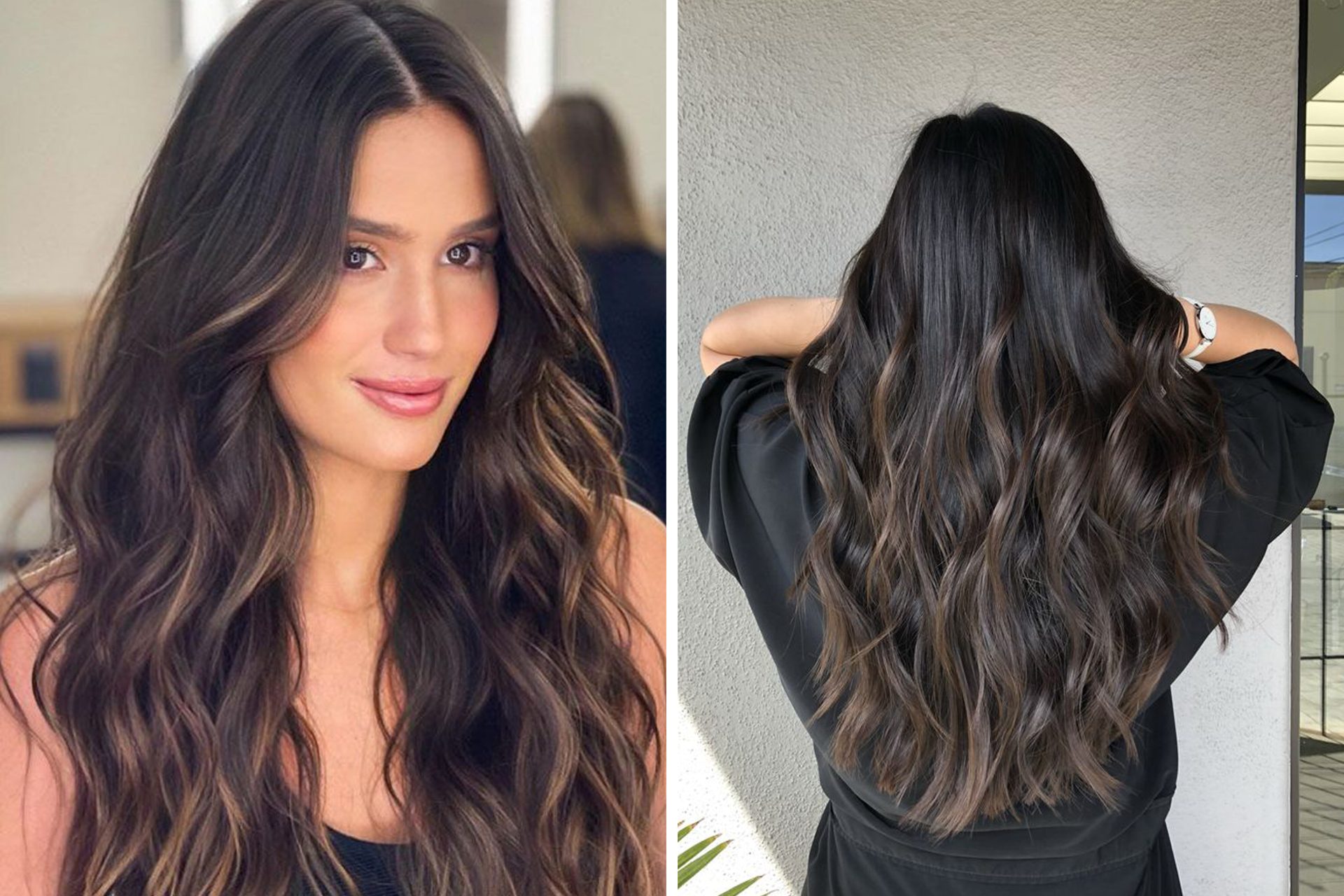 luzes em cabelo ondulado