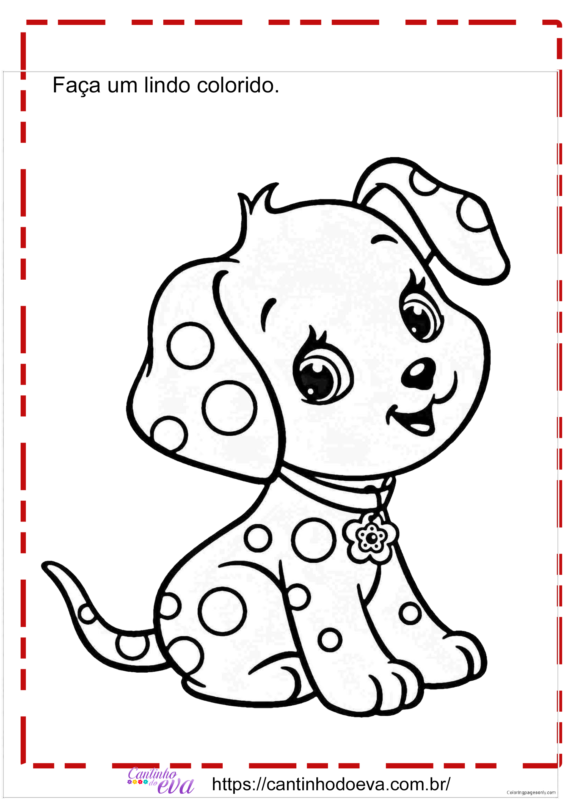 cachorros fofos para colorir