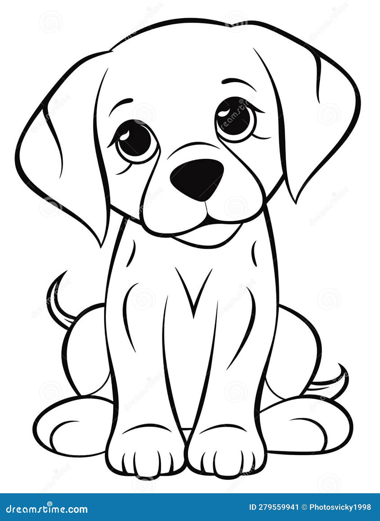 cachorro para pintar e imprimir