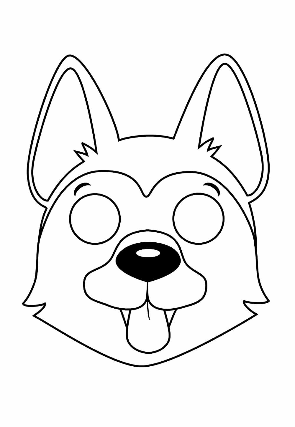 moldes de cachorros para colorir