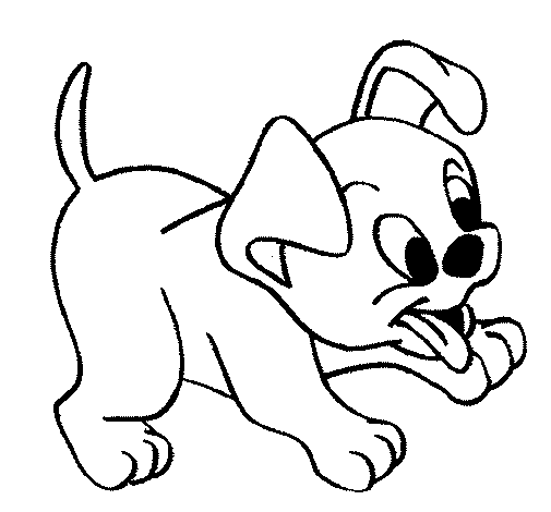 atividade de colorir com tema de cachorro