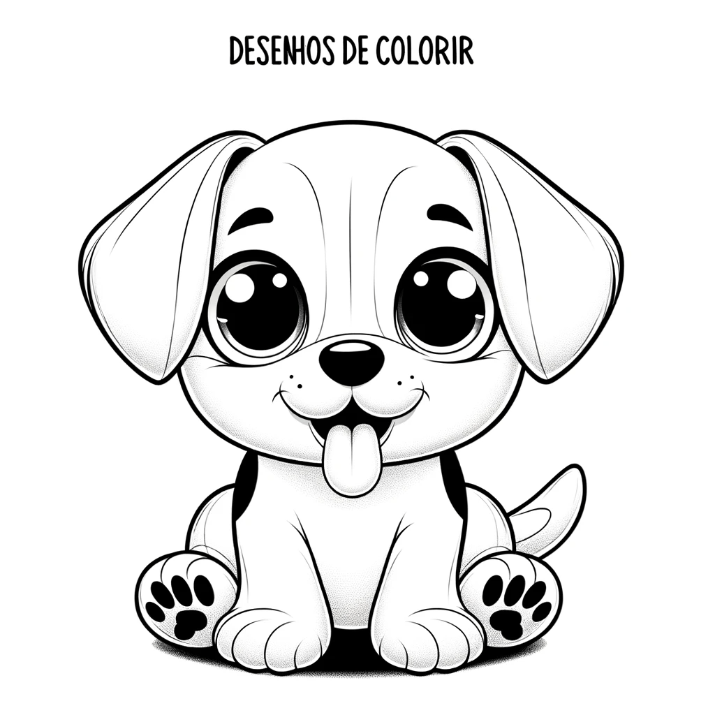 atividade de colorir com tema de cachorro