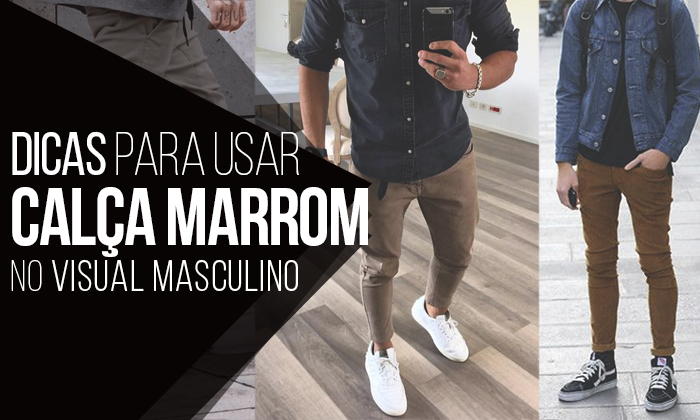 calça marrom jeans