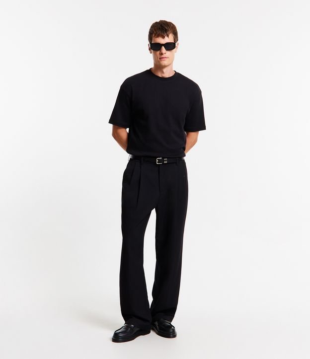 calça wide leg com salto