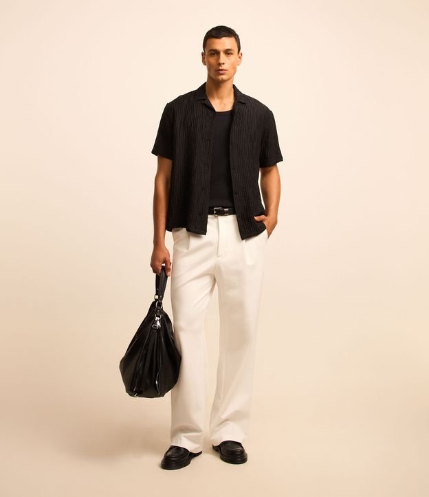 calça wide leg com cropped
