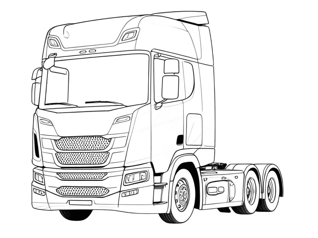 caminhão scania 113 para colorir