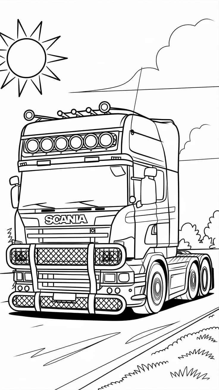 logotipo scania para colorir