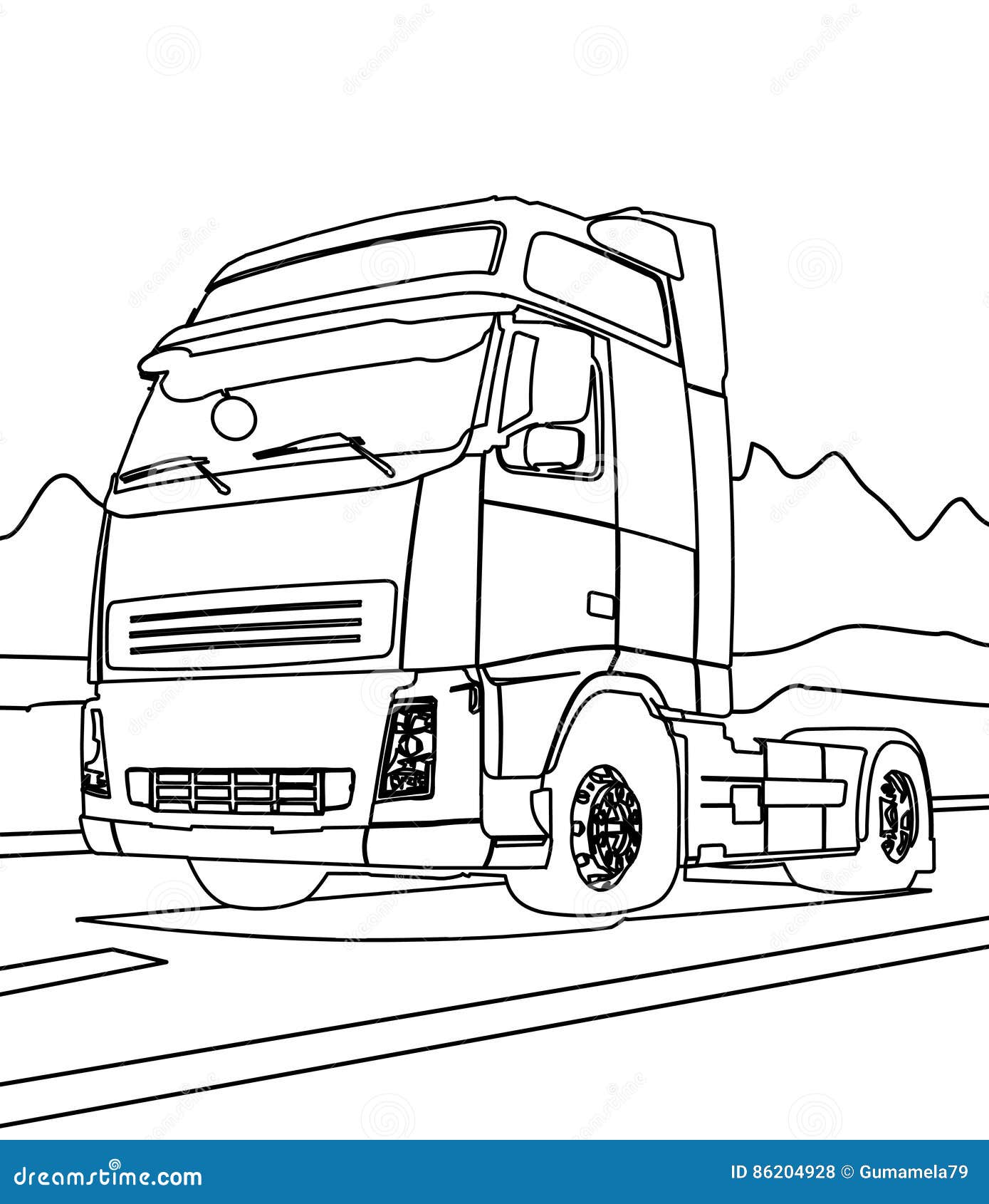 caminhão scania 113 para colorir