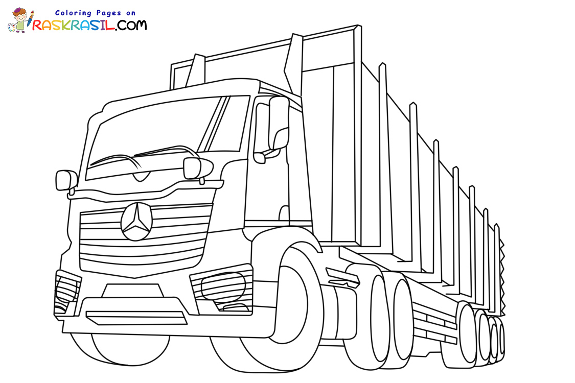 desenho scania v8 para colorir