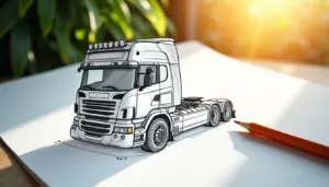 60 Desenhos de Caminhão Scania para Colorir Grátis: 113H, V8 e S730