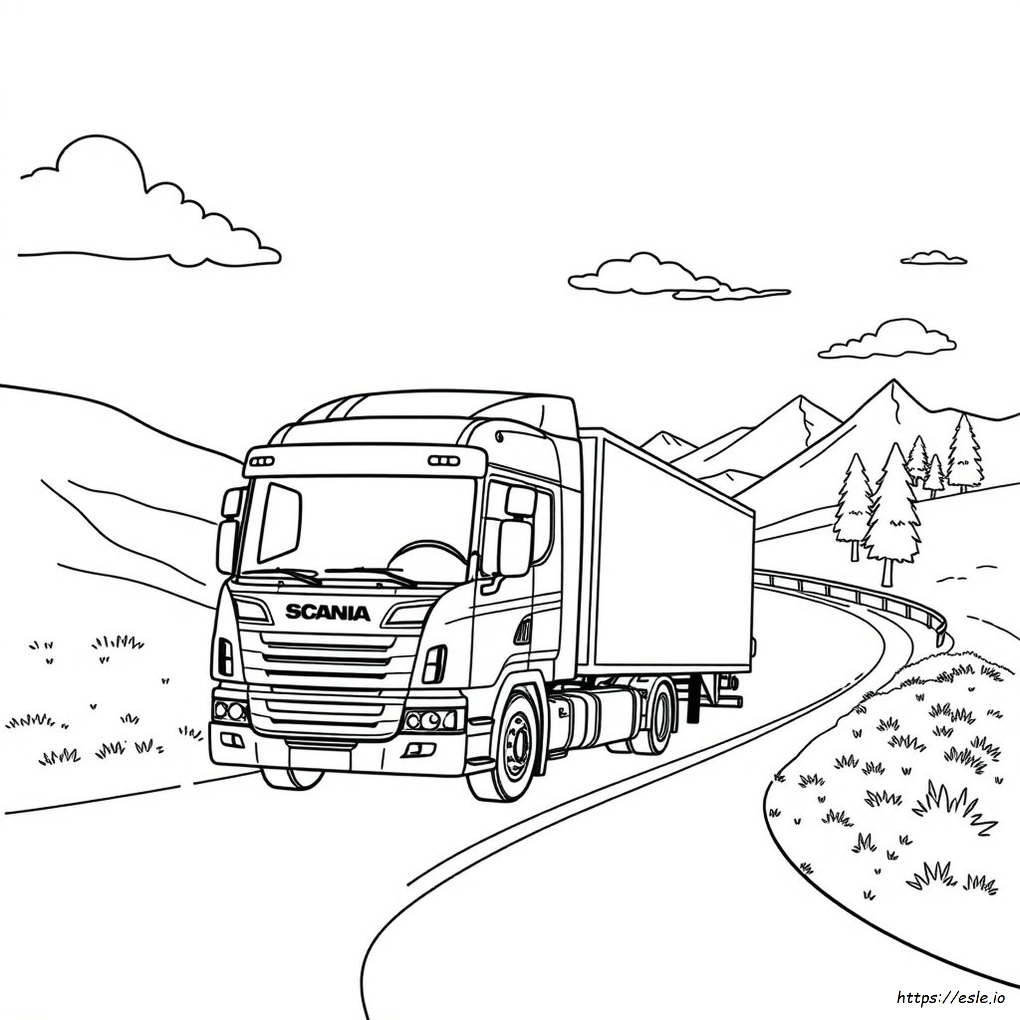 desenho de cabine scania para colorir