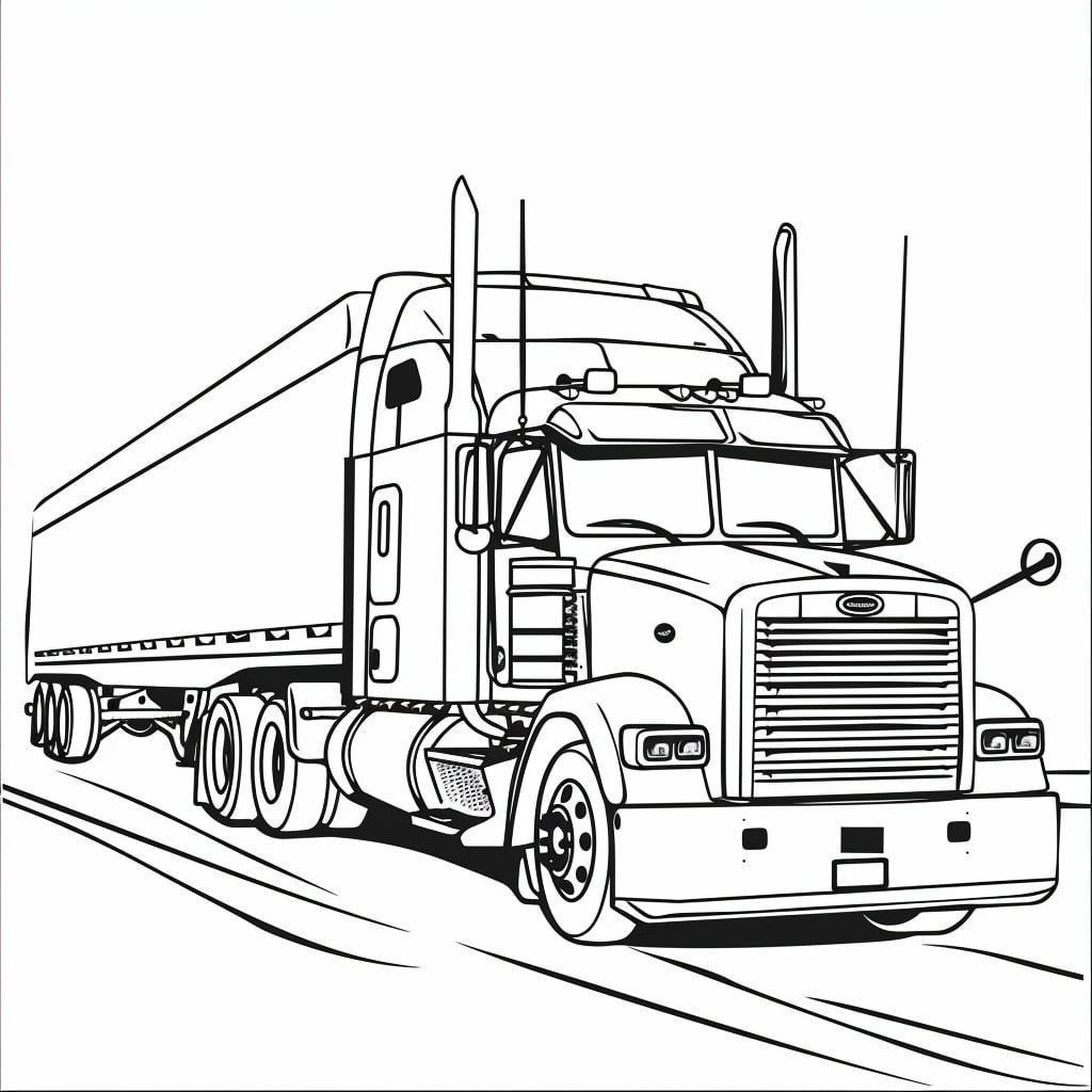 caminhão antigo scania para colorir