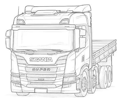 logotipo scania para colorir