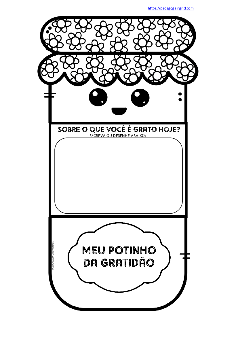 atividade pote da gratidão escolar