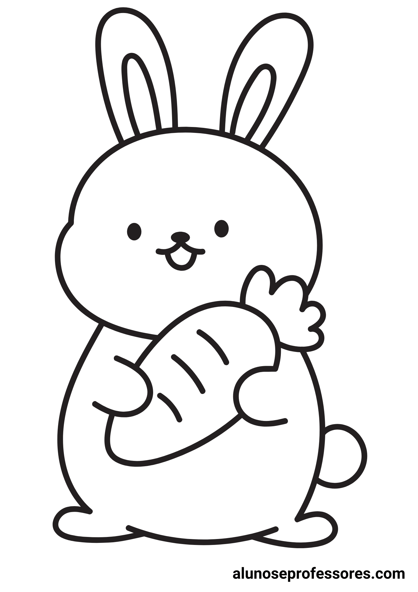 desenho de coelho para imprimir grátis