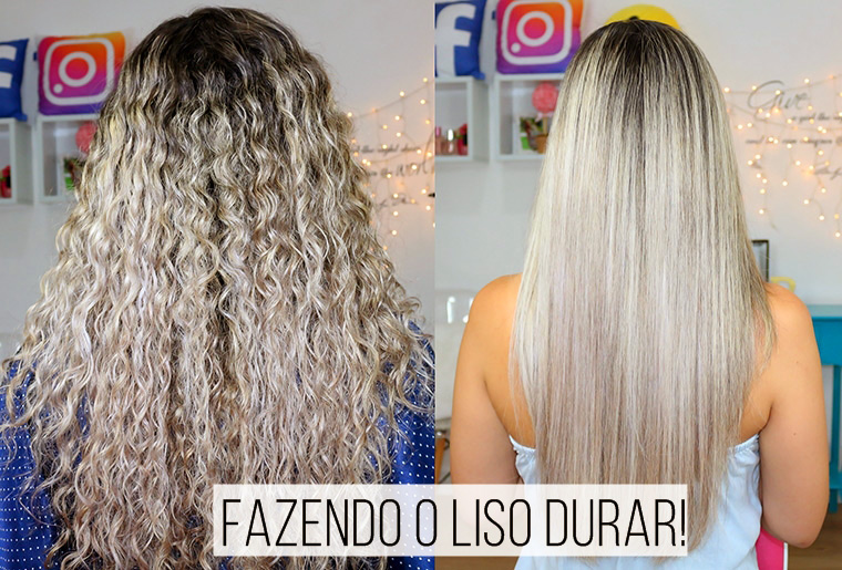como deixar o cabelo liso e brilhoso