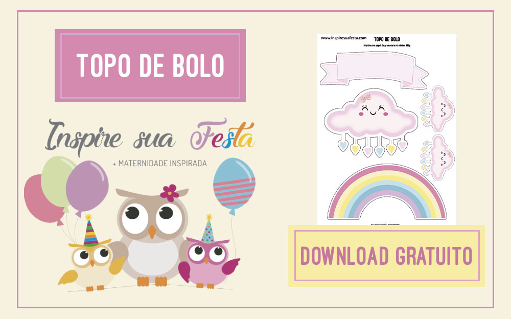 como fazer topo de bolo para imprimir