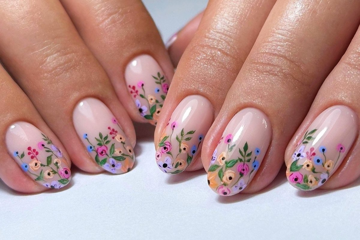 unhas de gel decoradas cores