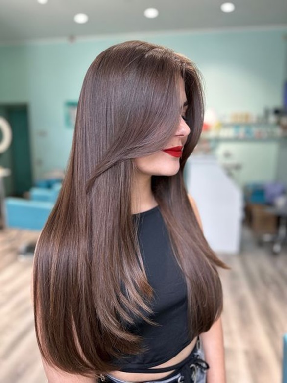 butterfly cut cabelo longo