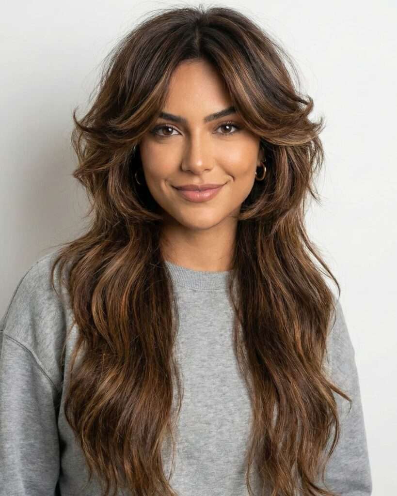 estilo butterfly cabelo longo