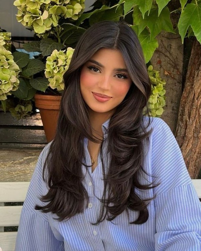cortes de cabelo comprido para dar volume