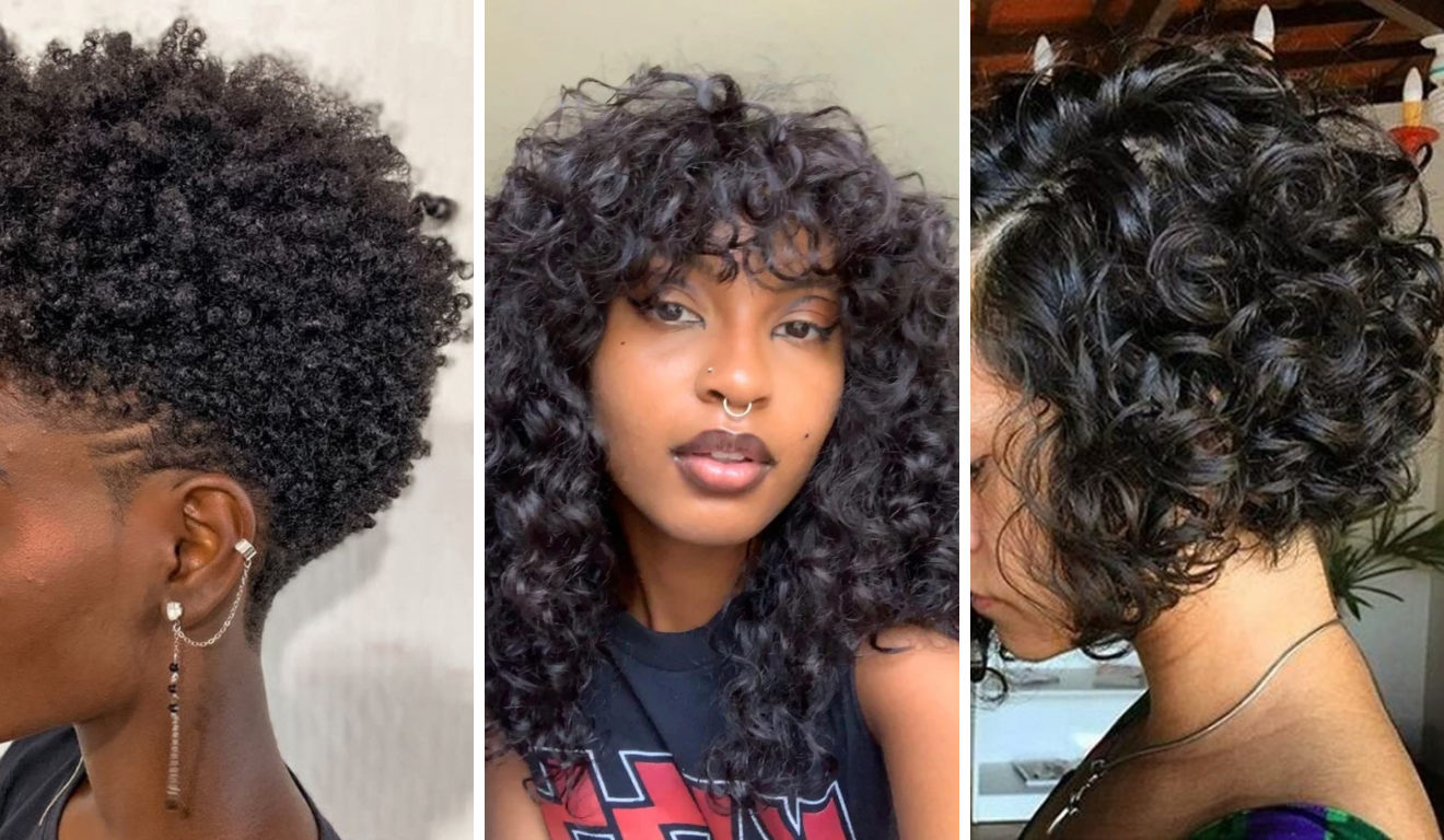 corte para cabelo cacheado médio