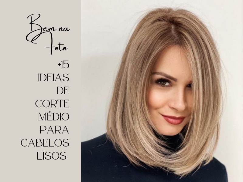 corte de cabelo liso com franja