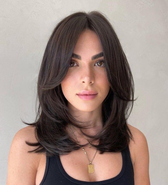 corte de cabelo liso repicado