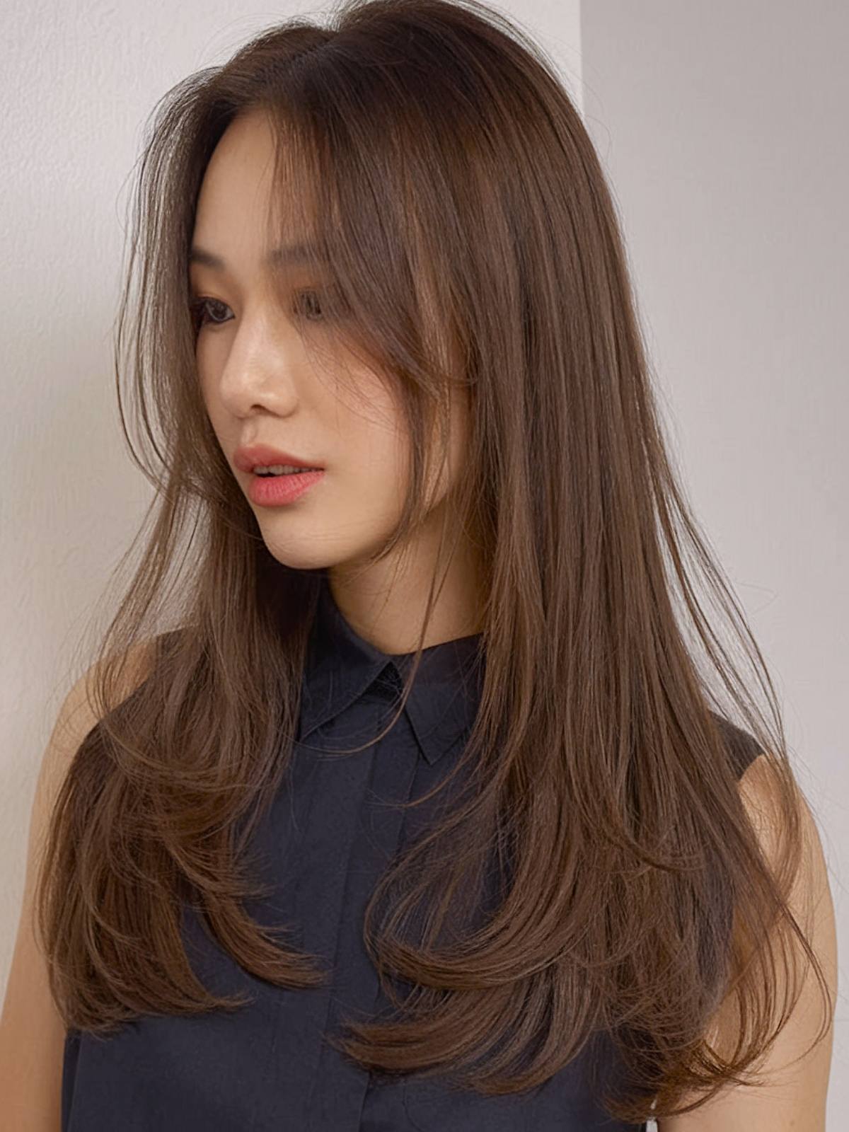 franjas cortina para cabelo longo