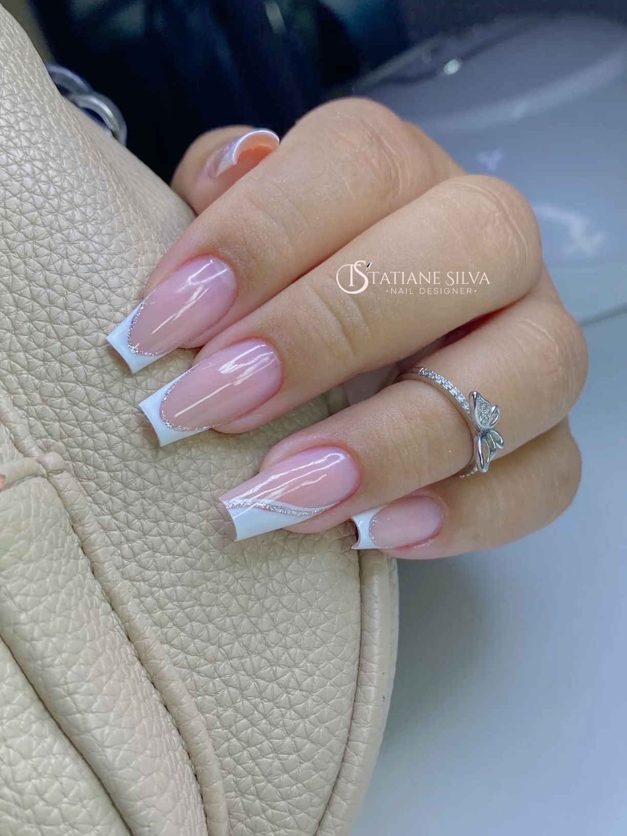 unhas com glitter
