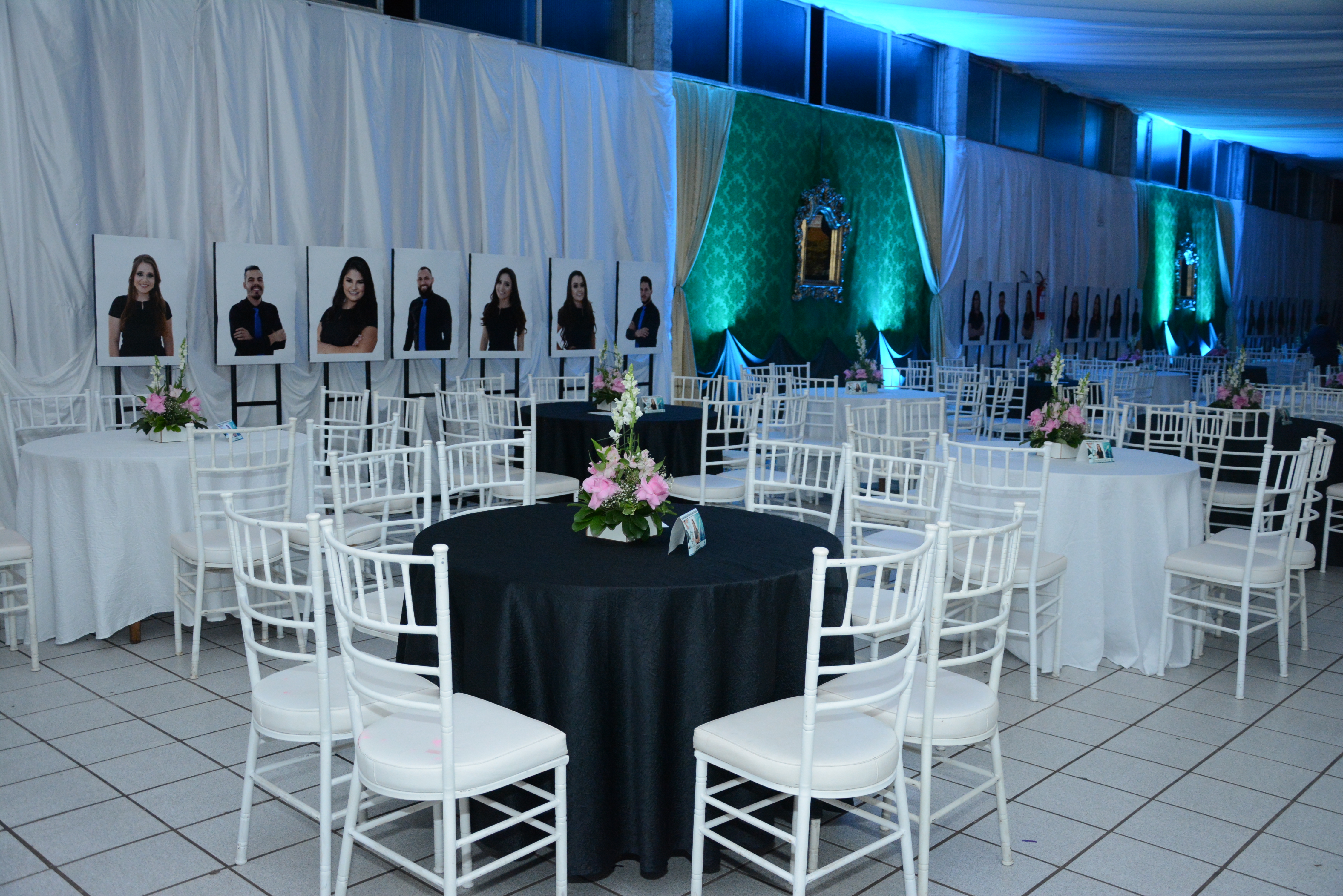 decoração formatura 3 ano ensino médio azul e dourado