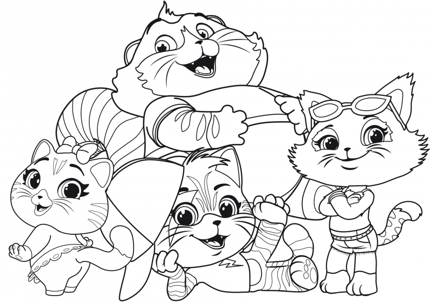 gatinhos kawaii para pintar
