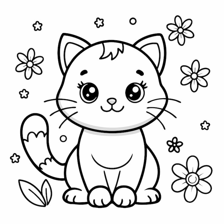 desenhos de gatos realistas para colorir