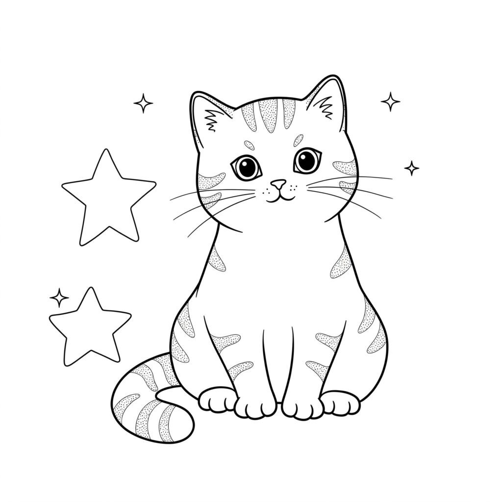 desenhos de gatos fofos para colorir