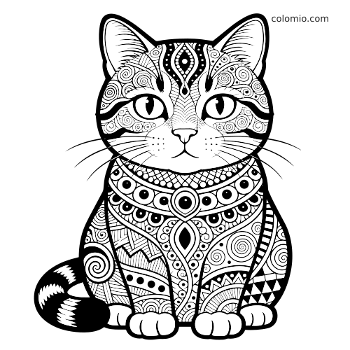 desenhos de gatos realistas para colorir