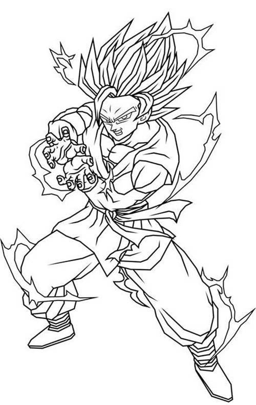 desenho do goku para imprimir e colorir
