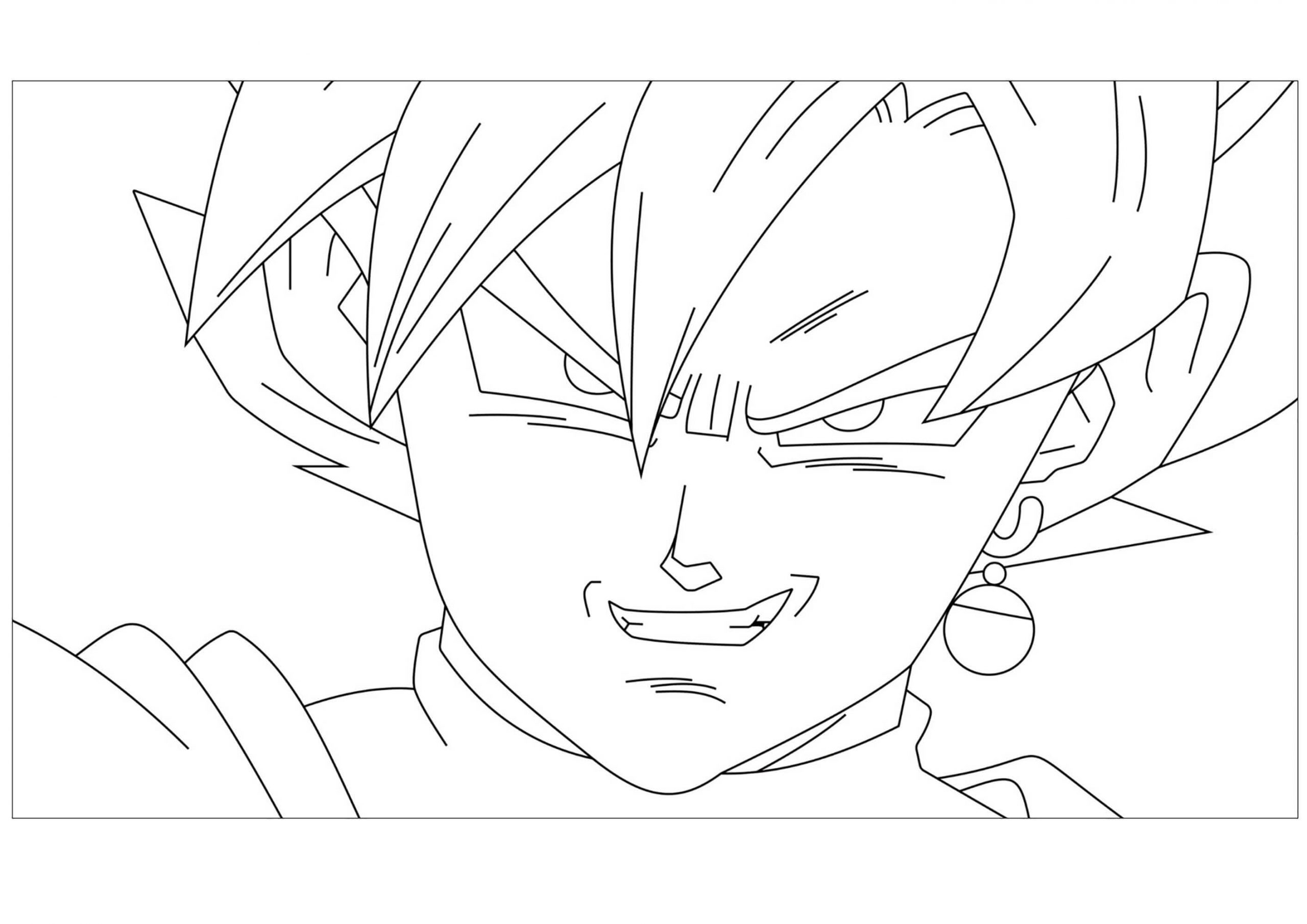 desenho do goku para imprimir e colorir