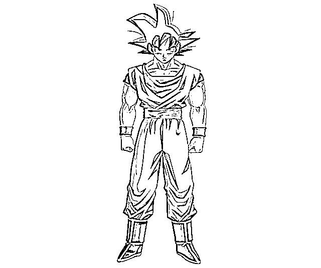 goku adulto para colorir