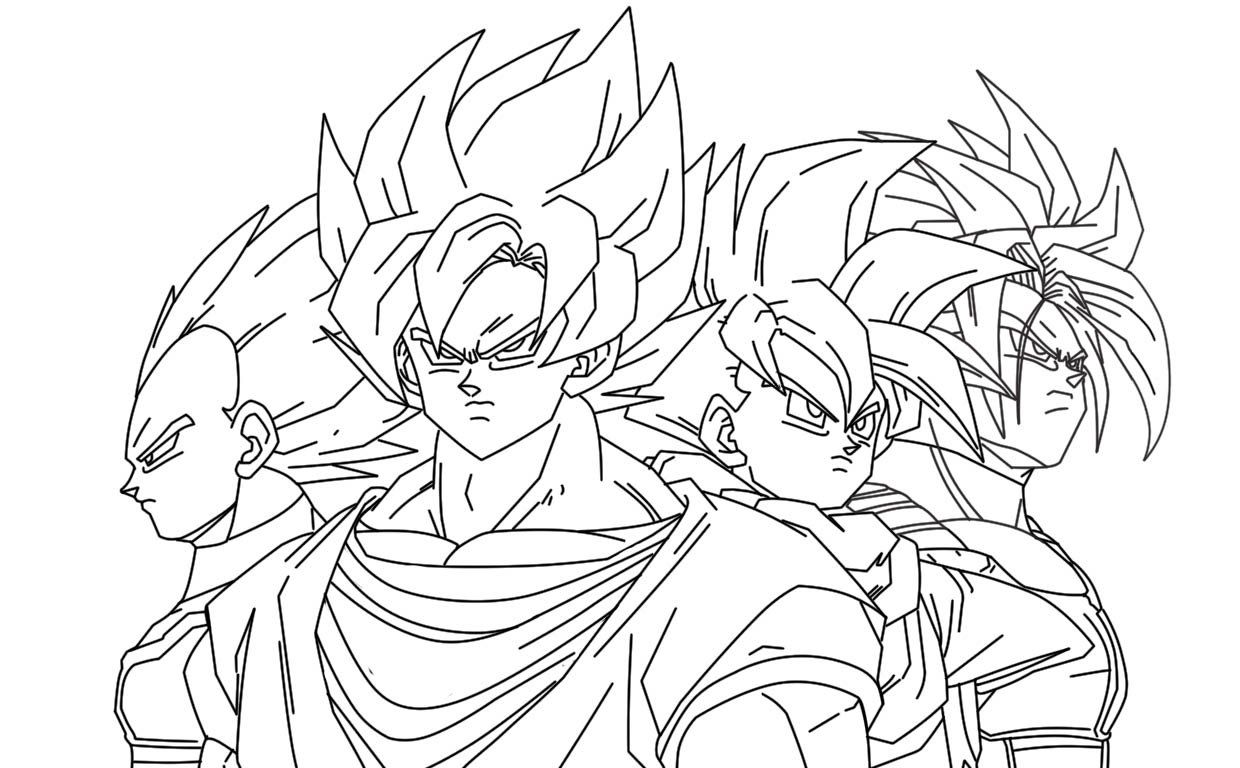 goku criança para colorir