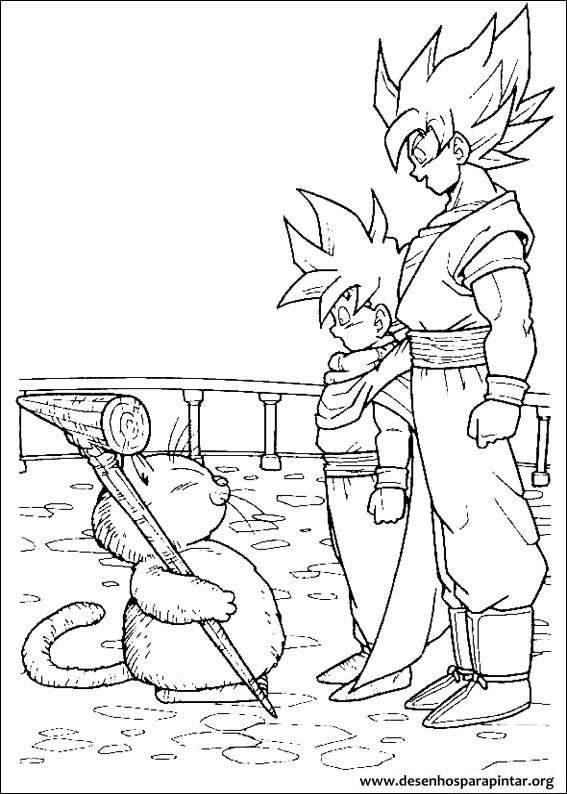 desenhos do goku em pdf