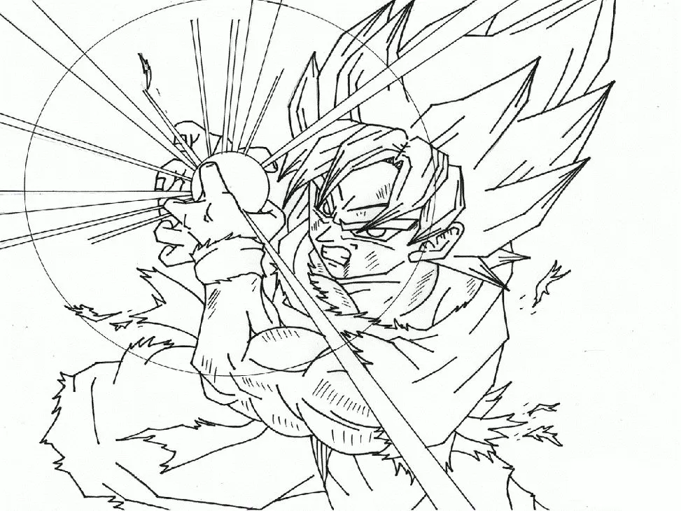 goku vs vilões para colorir