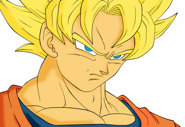 desenho do goku para imprimir e colorir