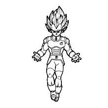 goku instinto superior para colorir
