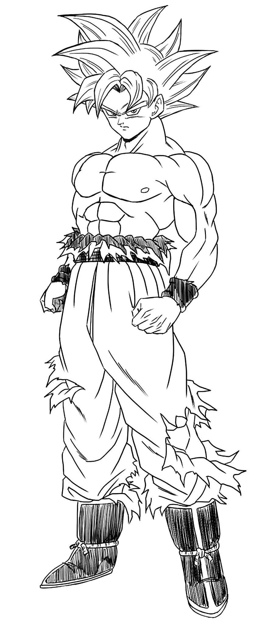 goku criança para colorir