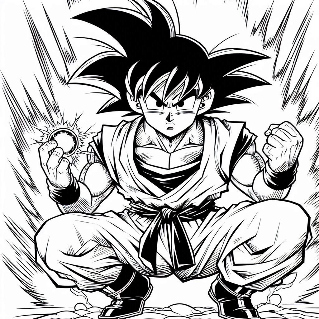 desenhos do goku em pdf