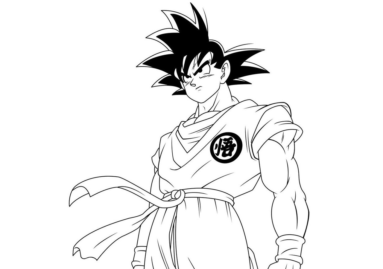 goku fases para colorir