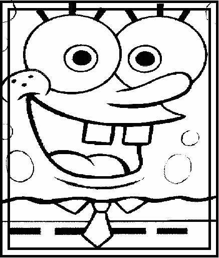 desenhos do bob esponja em preto e branco